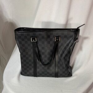 Louis Vuitton Checkered Black Tote Bag